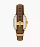 Michele Deco Sport Mid Gold-Tone Brown Silicone MWW06H000008