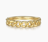 Gabriel & Co 14K Yellow Gold Cuban Link Stackable Ring
