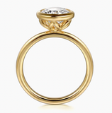 Gabriel & Co Linny 14K Yellow Gold Bezel Set Round Diamond Engagement Ring