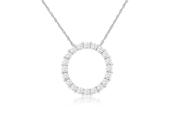 Matheus Open Diamond Circle Necklace WC6198D