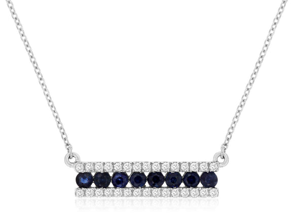 Matheu's Sapphire and Diamond Bar Necklace WH1310S