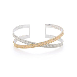 Anna Beck Classic Cross Cuff Gold z& Silver 0504C