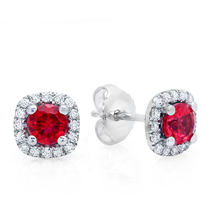 Fana something Special ruby & Diamond Post Earrings ER1479R/WG