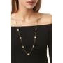 Anna Beck 36” long multi disc station  Silver/gold necklace 1181NGG