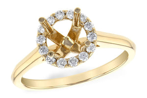 14KT Gold Semi-Mount Engagement Ring - C239-82698_Y