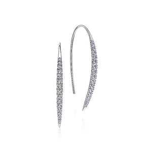 Gabriel & CO 14K White Gold Slim Tapered Diamond Drop Earrings EG12629W45JJ