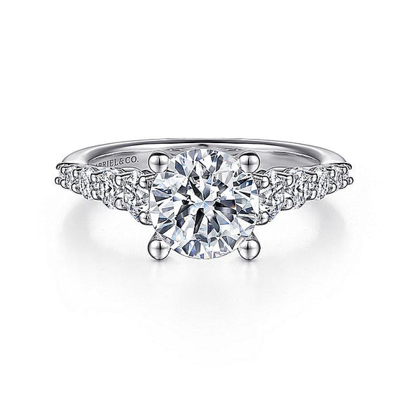 Gabriel & Co. - ER11757R6W44JJ - 14K White Gold Round Diamond Engagement Ring