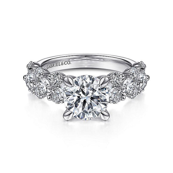 Gabriel & Co. - ER14732R6W44JJ - 14K White Gold Round Diamond Engagement Ring