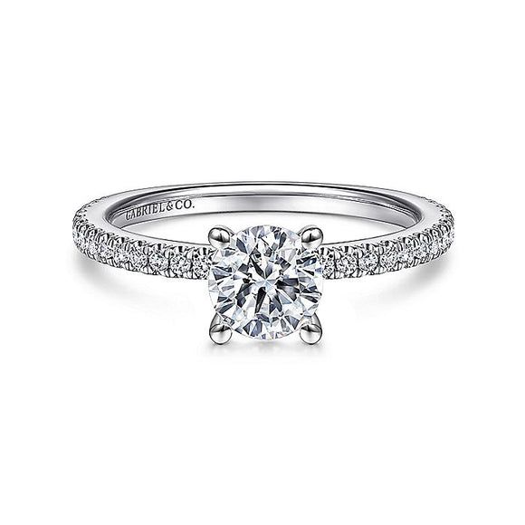 Gabriel & Co. - ER14919R3W44JJ - 14K White Gold Round Diamond Engagement Ring