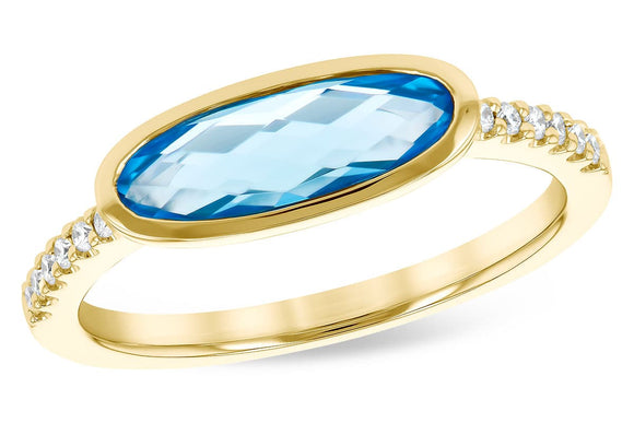 14KT Gold Ladies Diamond Ring - G328-03616_Y