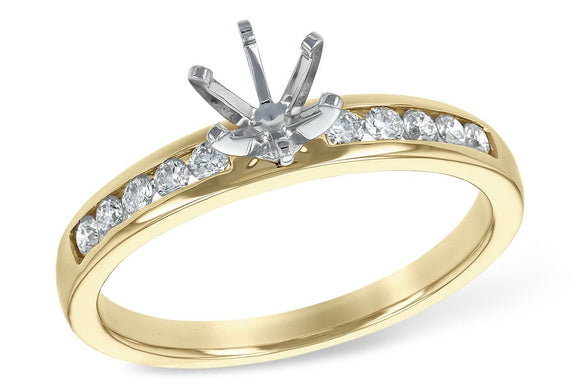 14KT Gold Semi-Mount Engagement Ring - H244-39971_Y