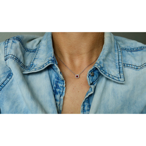 Fana Ruby and Diamond Necklace P1504R/WG