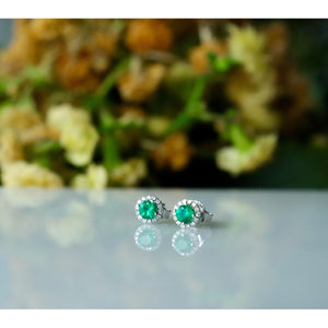 Fana Emerald and Diamond Stud Earrings ER1479E/WG