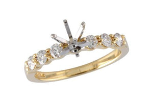 14KT Gold Semi-Mount Engagement Ring - K060-78180_Y