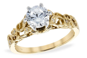 14KT Gold Semi-Mount Engagement Ring - K245-28116_Y