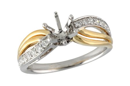 14KT Gold Semi-Mount Engagement Ring - L242-57207_TR