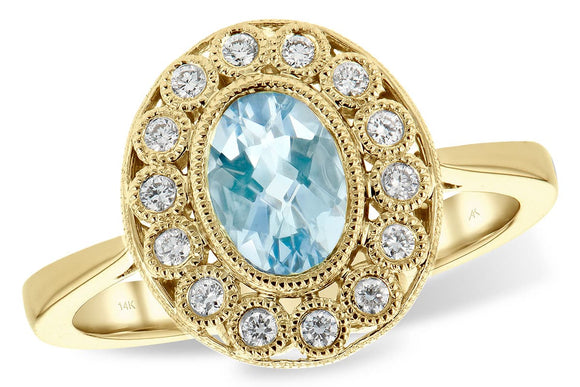 14KT Gold Ladies Diamond Ring - M243-49043_Y