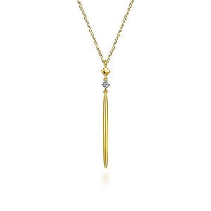 Gabriel & Co. - NK6864Y45JJ - 14K Yellow Gold Diamond  Pendant Necklace