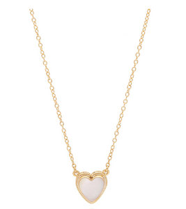 Anna Beck Engravable Rose Quartz Heart Necklace 16-18'' NK10249