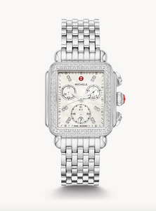 Michele Deco Stainless Diamond Watch MWW06A000775