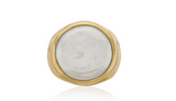 Anna Beck Large Wavy Coin Pearl Signet Ring RG10219
