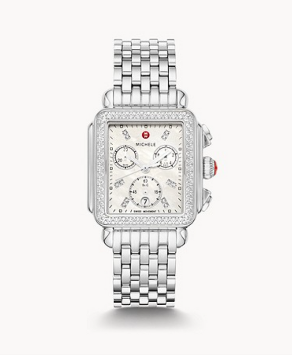 Michele  Deco Stainless Diamond Watch MWW06A000779
