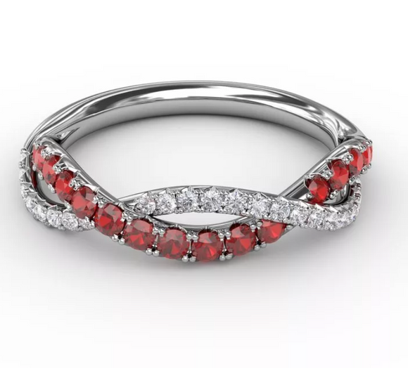 Fana Infinite Love Ruby and Diamond Ring R1731R