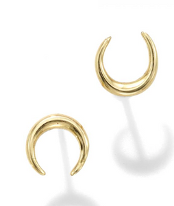 Royal Chain 14K Gold Crescent Stud Earring ER8844