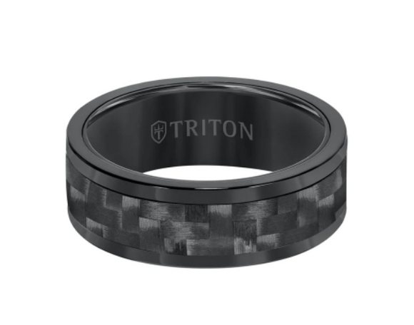 Triton 8MM Tungsten and Carbon Fiber Ring