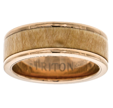 Triton Contemporary Band RoseGold & Wood Tungsten 11-6190RCD8