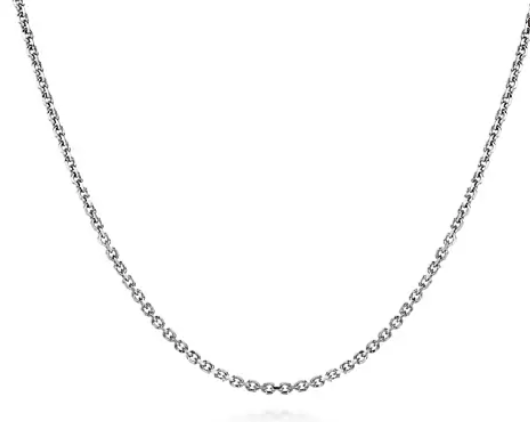 Gabriel & Co 22 Inch 925 Sterling Silver Mens Link Chain Necklace NKM7010-22SVJJJ