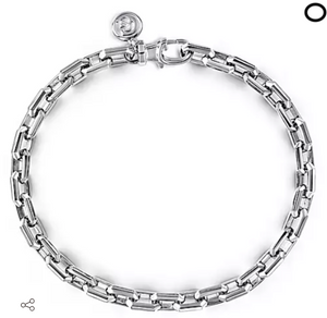 Gabriel & Co 925 Sterling Silver Faceted Chain Bracelet TBM4516SVJJJ