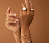 Anna Beck Large Wavy Coin Pearl Signet Ring RG10219