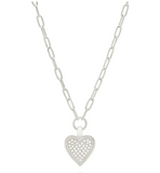 Anna Beck Medium Heart Personalized Necklace - Silver NK10338