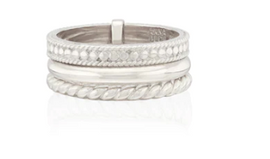 Anna Beck Classic Triple Linked Stacking Ring RG10269-SILVER