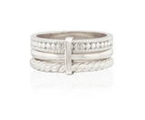 Anna Beck Classic Triple Linked Stacking Ring RG10269-SILVER