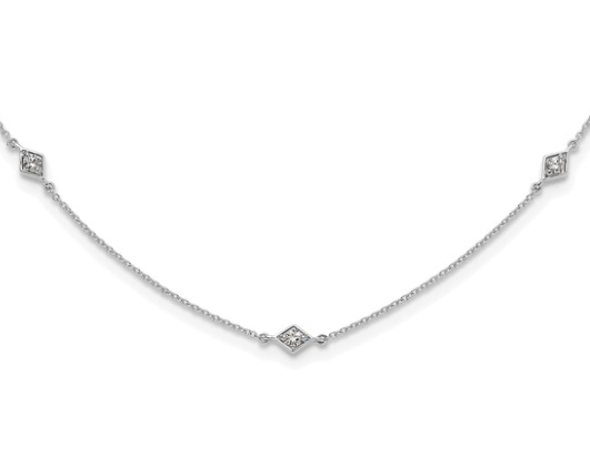 Mathue's 14k Gold Diamond Multi Station Necklace PM3754-050-WA