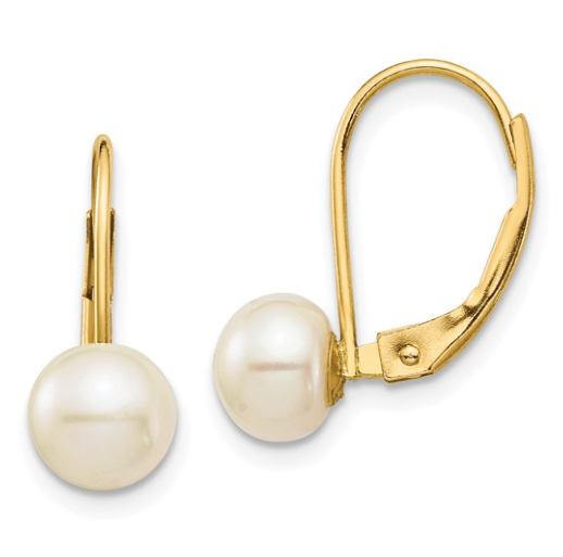 Matheu's 14K White Button Freshwater Pearl Earrings XF715E