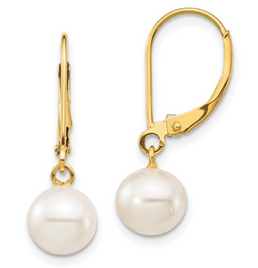 Matheu's 14K White Gold Round Freshwater Pearl Earrings XF725E