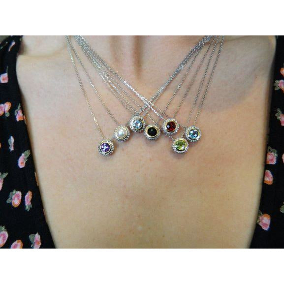 Phillip Gavriel Gemstone Necklace -Different Stone Colors Available!