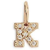 Diamond Block Letter Charm by Zoe Chicco